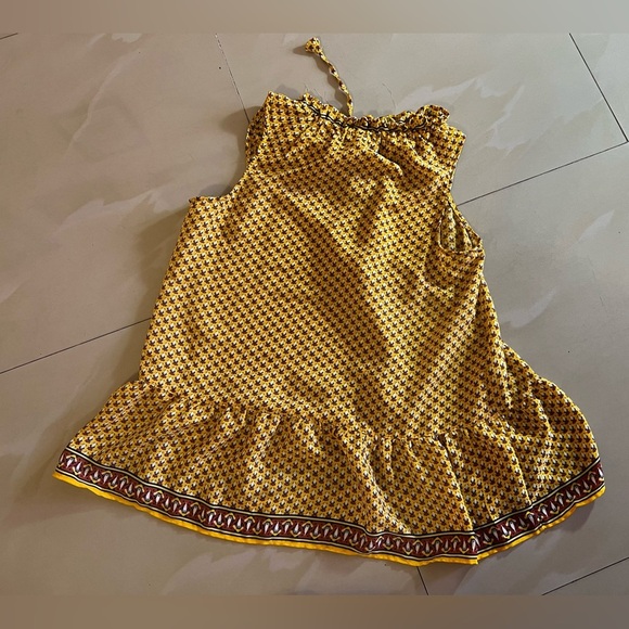 Max Studio Flowy Tank Top Women's S Yellow / Burned Orange - Picture 5 of 16